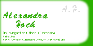 alexandra hoch business card